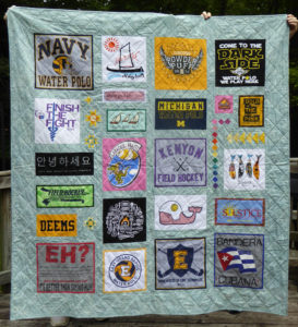 T-shirt quilt for Debbie's Niece#2