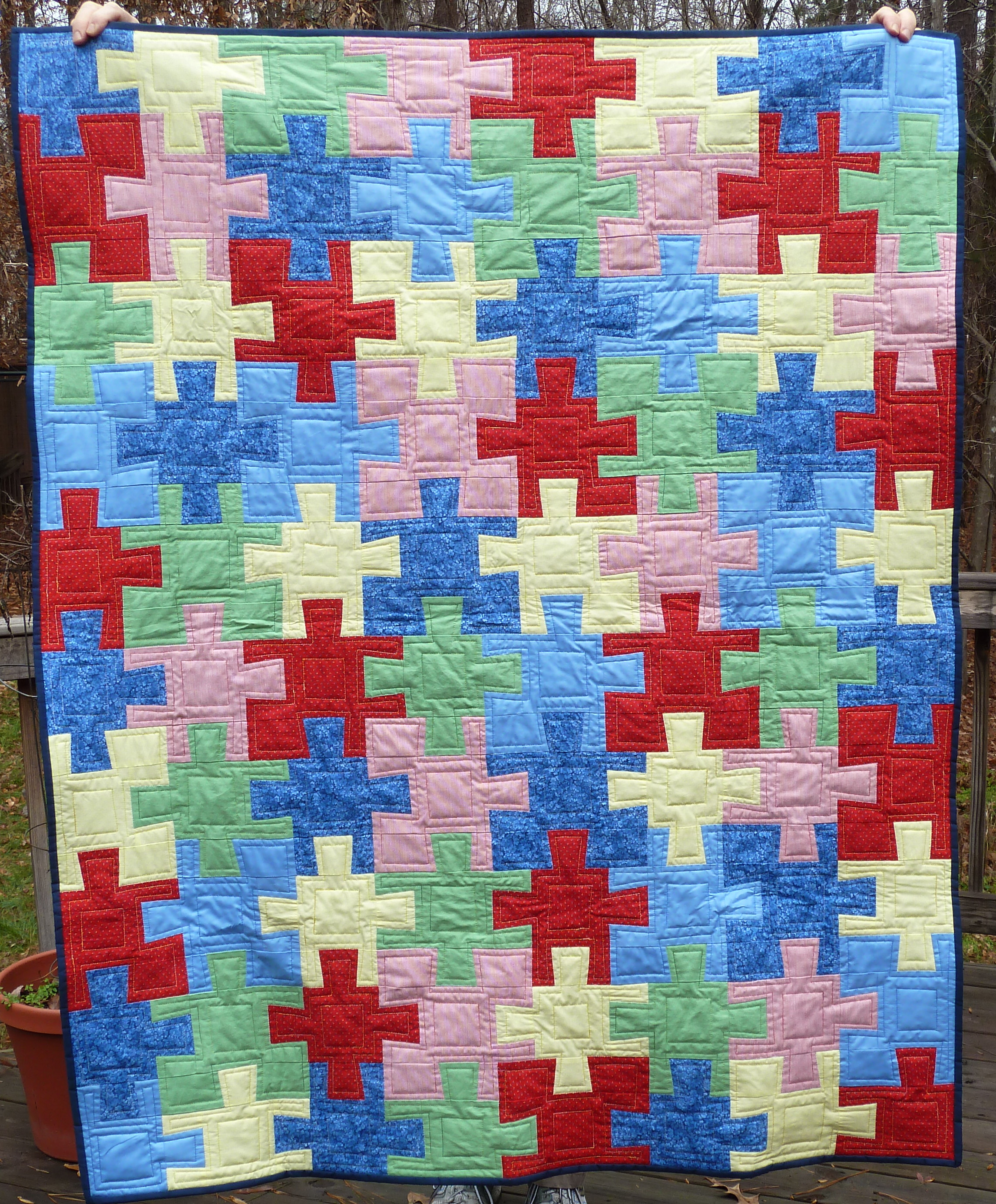 Jigsaw Quilt - Quilts by Ann Sayre, Raleigh, NC